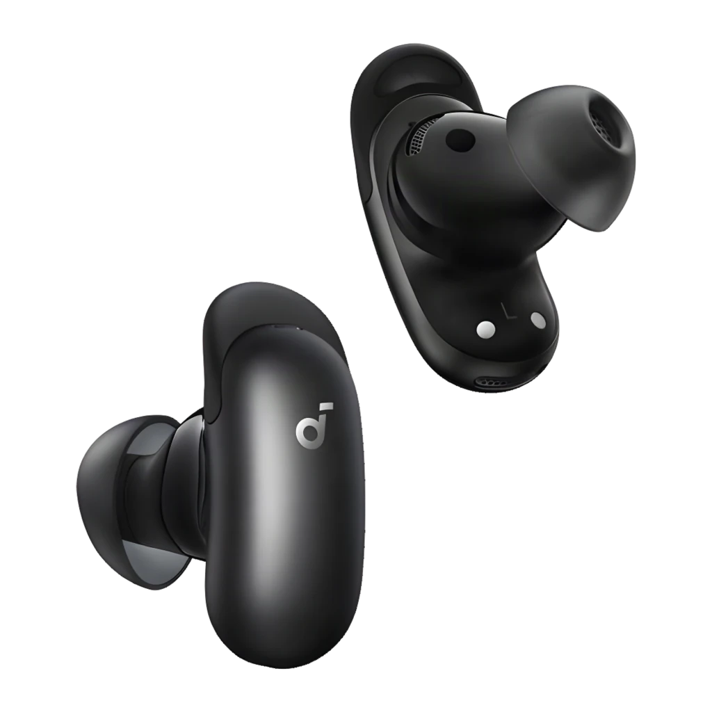 Auriculares Soundcore Liberty 5 Pro con estuche de carga negro, dos earbuds in-ear mate, logo d destacado, indicador LED frontal y cancelación de ruido - Ítem2