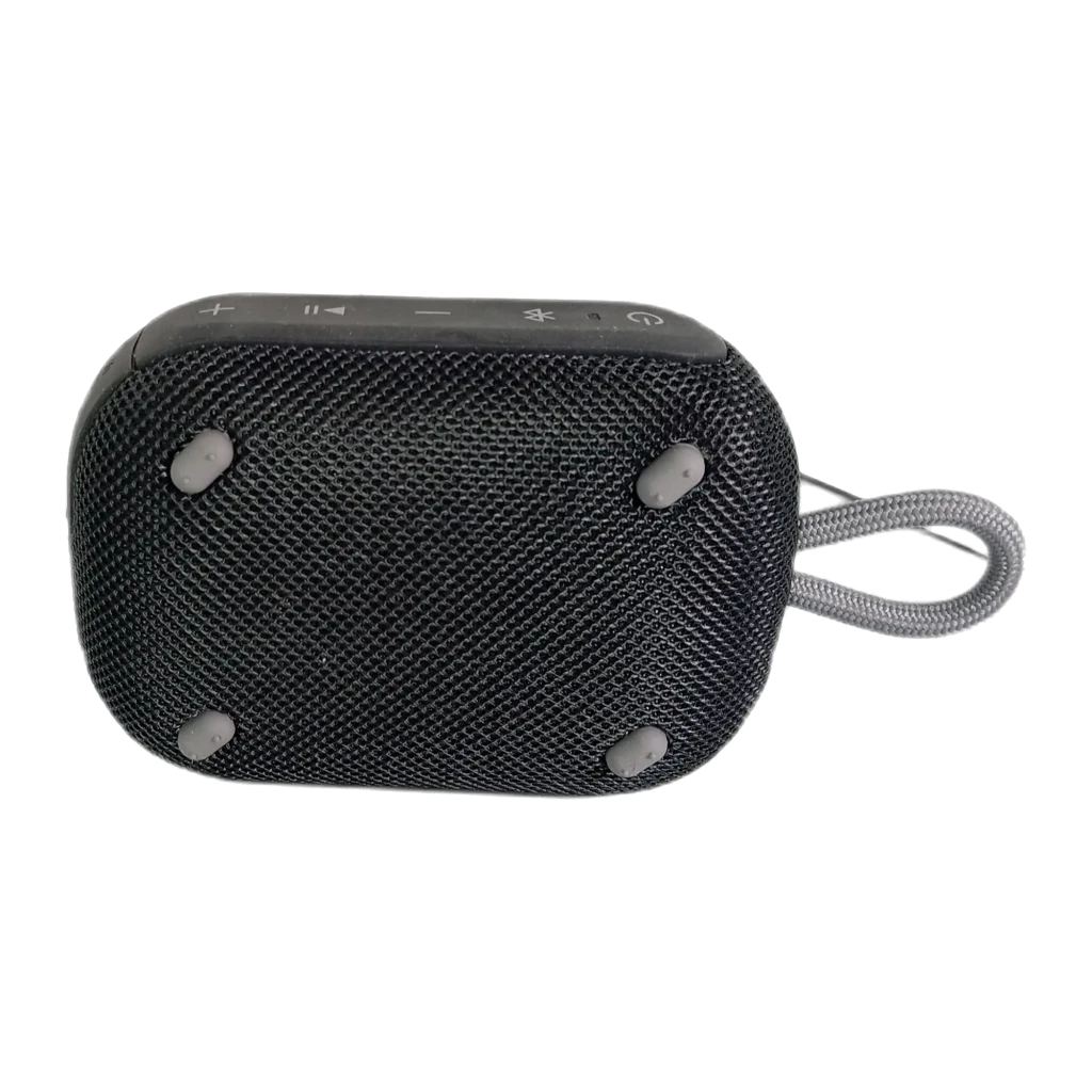 Altavoz Bluetooth Soundcore Select 4 Go negro, compacto con malla textil, logo Q plateado, luz LED azul y correa trenzada para llevar, diseño resistente IP67 - Ítem4