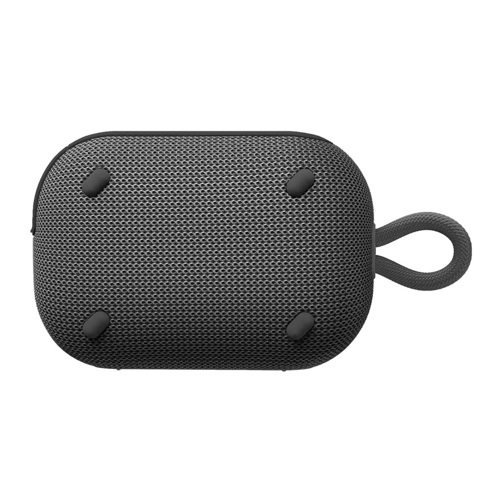 Altavoz Bluetooth Soundcore Select 4 Go negro, compacto con malla textil, logo Q plateado, luz LED azul y correa trenzada para llevar, diseño resistente IP67 - Ítem3