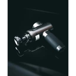 Pistola de Massagem Renpho Active Massage Gun Preto 5 velocidades, vista lateral: cabeça redonda e punho ergonómico