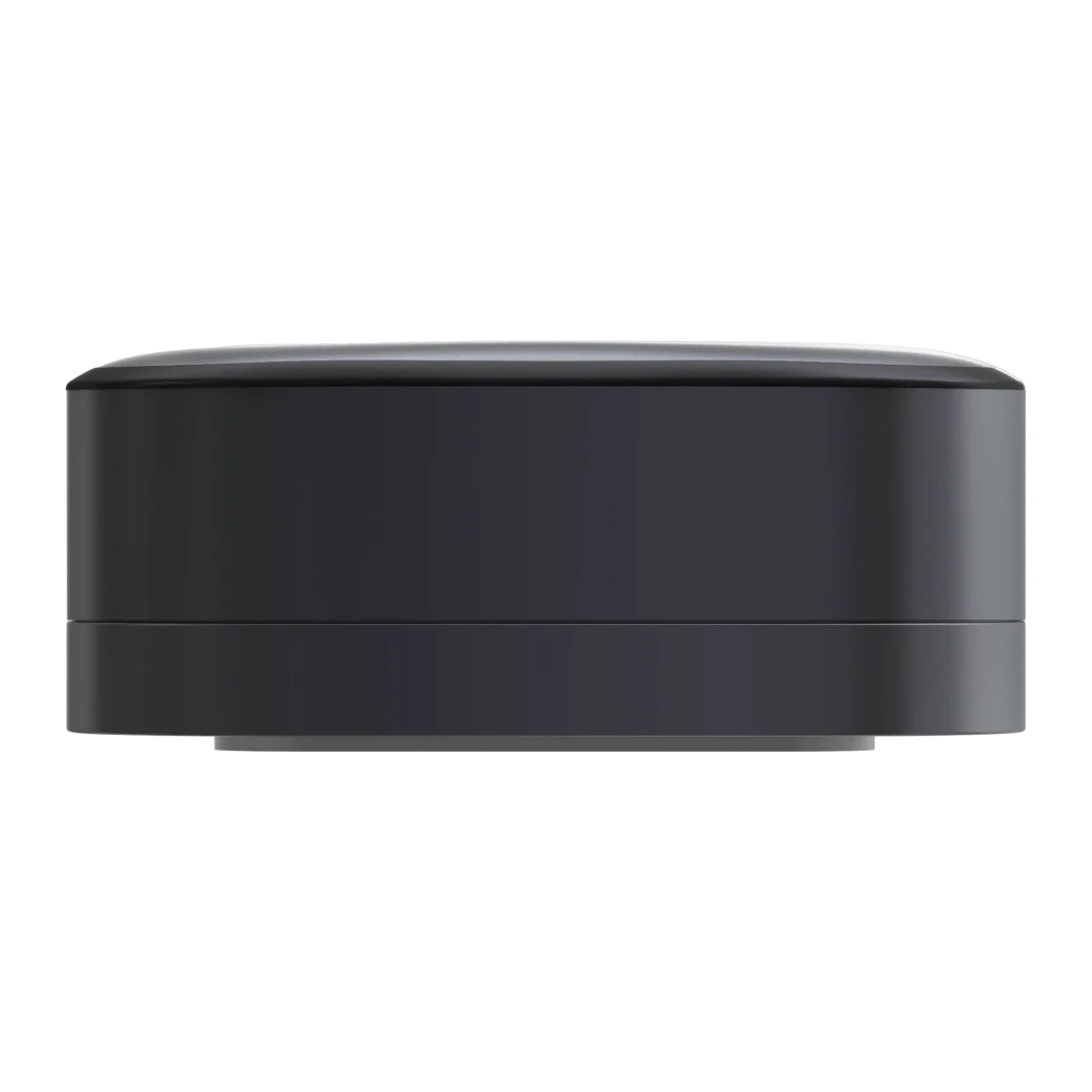 Sensor inteligente Aqara Multi-State P100 Kit Cinzento Zigbee e Thread, vista lateral: perfil cilíndrico achatado com linha
