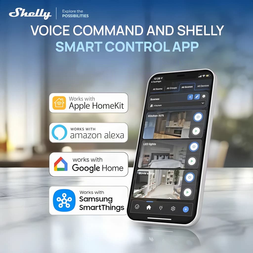 Sensor de presença Shelly Presence Gen4 Branco Matter Wi-Fi USB-C 5V, app: compatível com Apple HomeKit, Alexa, Google Home