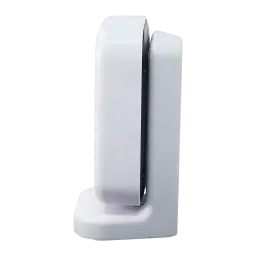 Sensor de presença Shelly Presence Gen4 Branco Matter Wi-Fi USB-C 5V, vista lateral: perfil do dispositivo na base com faixa