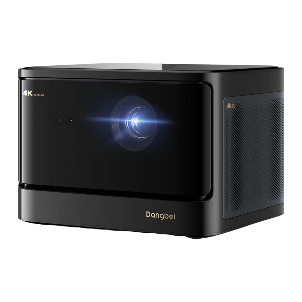 Dangbei Mars Pro 2 Laser 4K 32GB noir, vue de face: objectif central, logo 4K Ultra HD et marque Dangbei - Ítem2