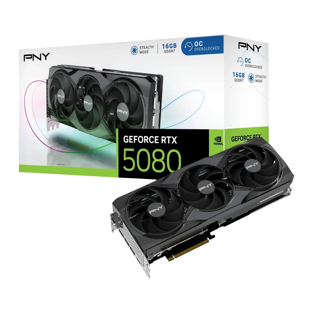 Tarjeta gráfica PNY GeForce RTX 5080 Triple Fan 16GB GDDR7