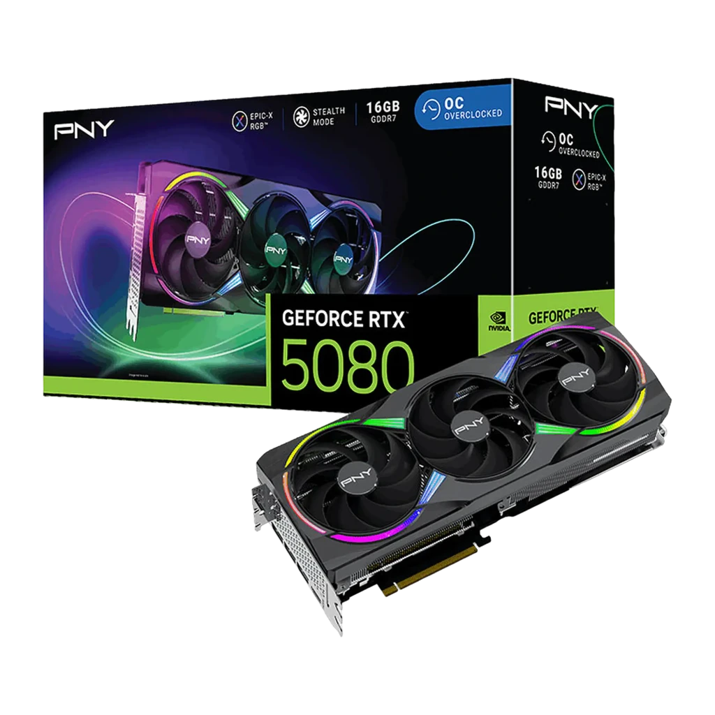 Tarjeta gráfica PNY GeForce RTX 5080 ARGB OC 16GB GDDR7