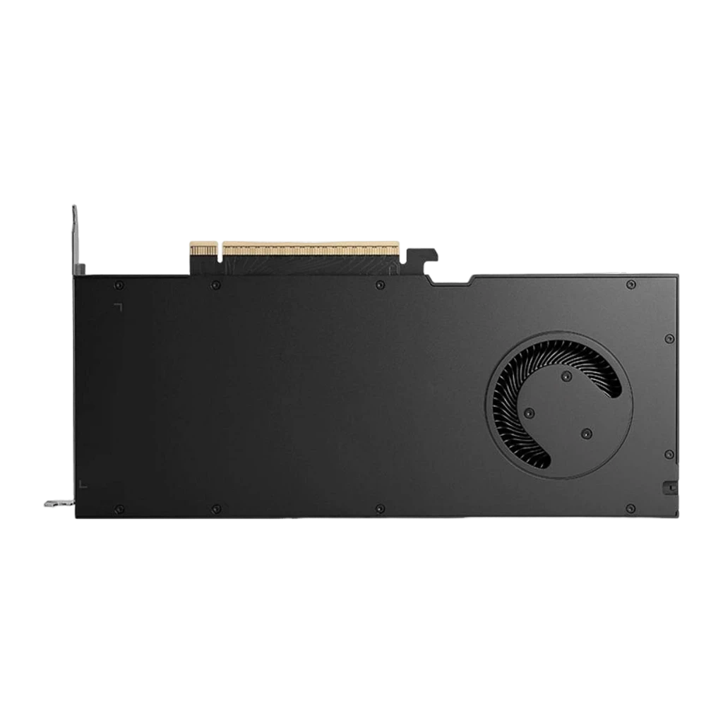 PNY NVIDIA RTX PRO 4000 Blackwell 24GB negro, vista lateral con caja: tarjeta gráfica y packaging negro con logo NVIDIA - Ítem2