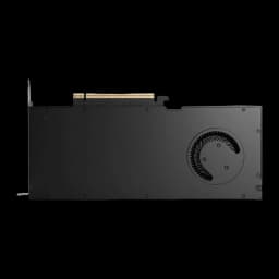 PNY NVIDIA RTX PRO 4000 Blackwell 24GB noir, vue arrière: backplate noir lisse, connecteur PCIe doré et ventilateur latéral