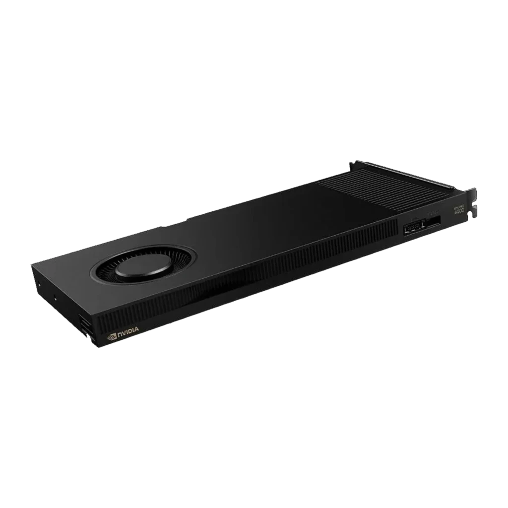 PNY NVIDIA RTX PRO 4000 Blackwell 24GB negro, vista lateral con caja: tarjeta gráfica y packaging negro con logo NVIDIA - Ítem3