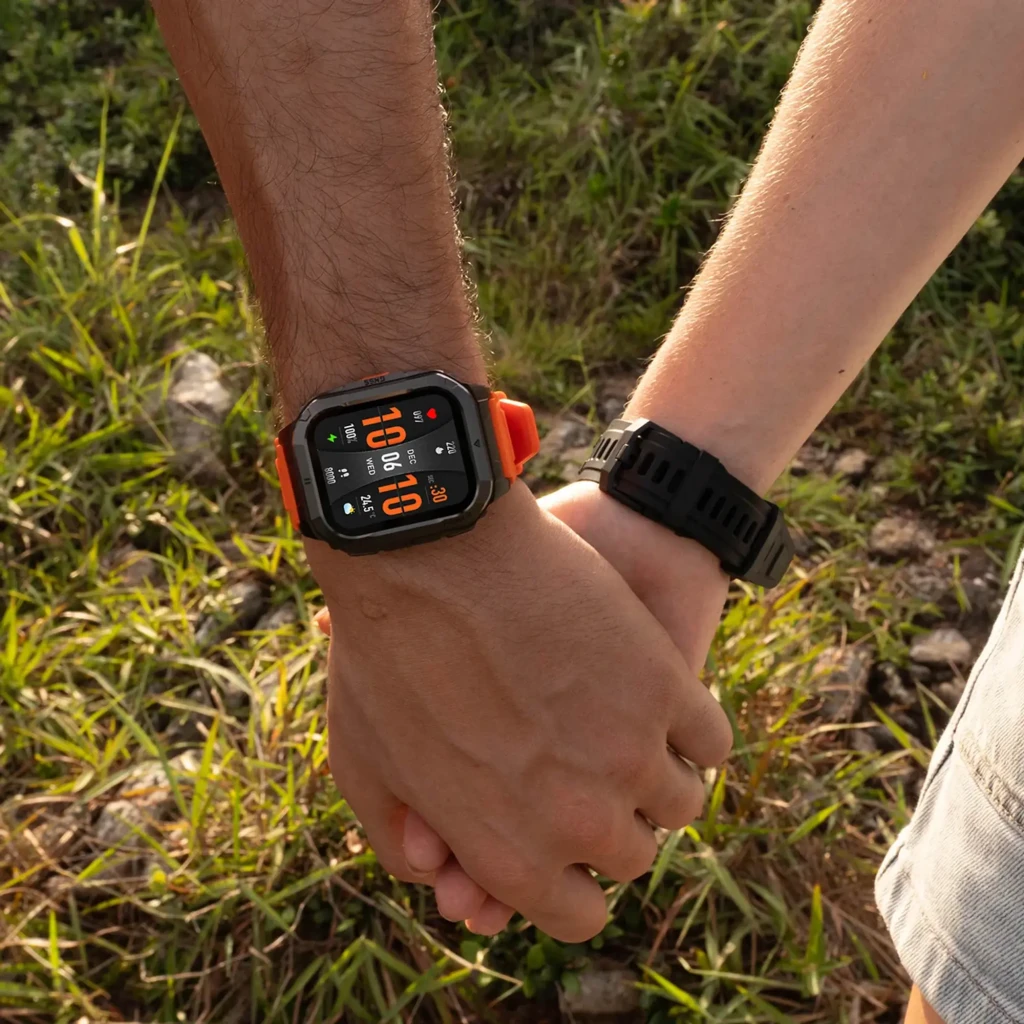 Ulefone Armor Watch Ultra Naranja con correa silicona resistente, caja metálica robusta, pantalla táctil a color y botones laterales de control - Ítem2