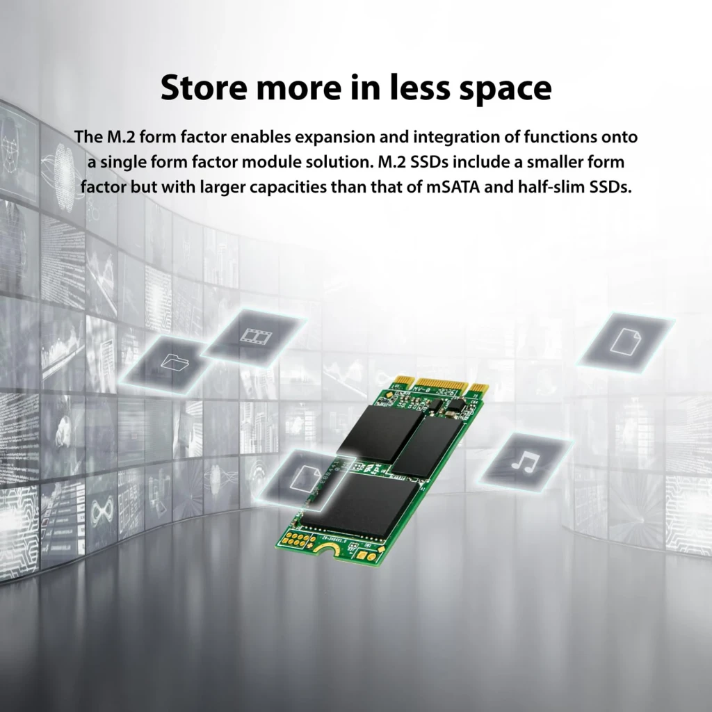 Transcend 430S 128GB, vista frontal: PCB verde con etiqueta blanca, conectores dorados y chips visibles - Ítem4