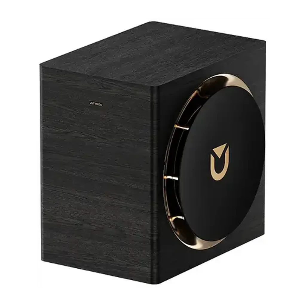Ultimea Ultima Skywave X60 Soundbar Preto, vista frontal: dois altifalantes satélite pretos com grelha têxtil e remate - Item1