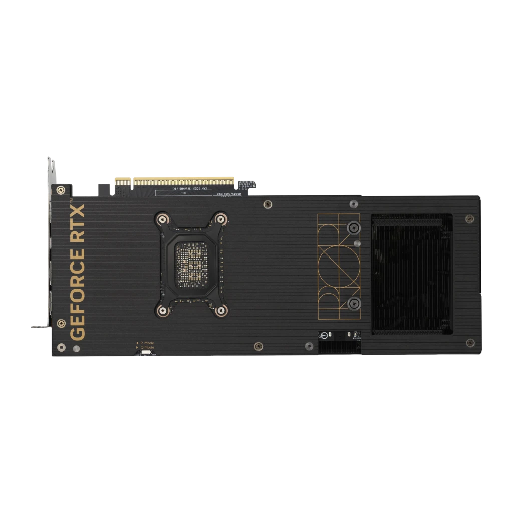 ASUS GeForce RTX 5070 Ti ProArt OC negro, kit tarjeta y caja: tres ventiladores con medallones dorados junto a caja ProArt - Ítem4