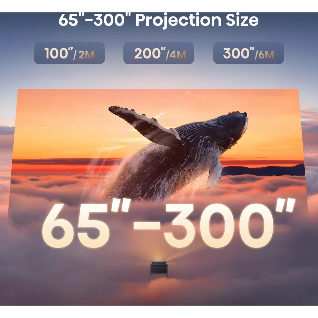 Hisense Proyector láser C2 Ultra DLP 4K UHD negro, vista trasera en ángulo: conectores HDMI USB LAN etiquetados, rejilla y - Ítem10