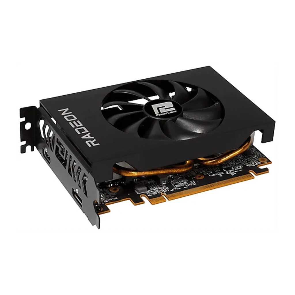 PowerColor Radeon RX 6500 XT ITX 4GB, contenido: tarjeta gráfica negra con ventilador único y caja de producto - Ítem2