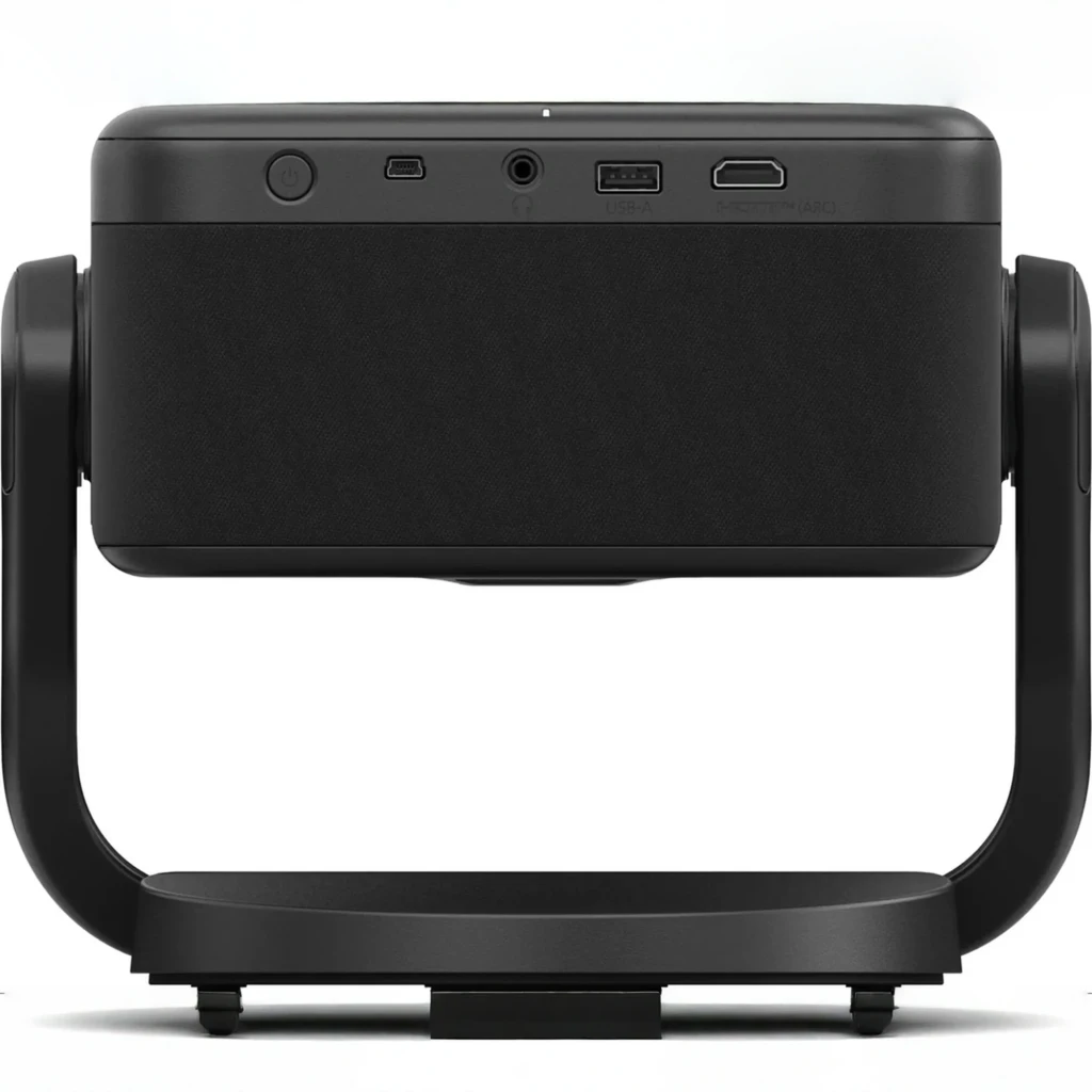 Epson Projecteur EF-22B Noir, vue de face: objectif central, logo Epson et support en U intégré - Ítem8