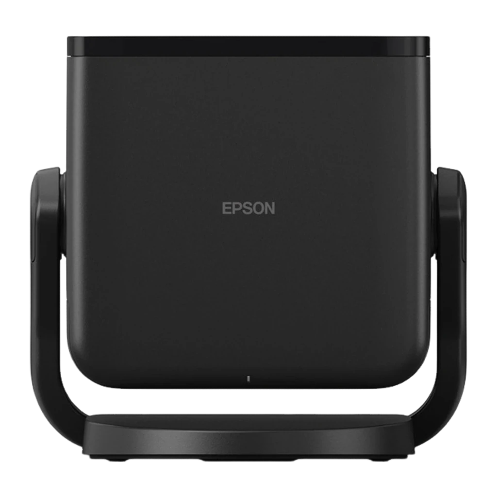 Epson Projecteur EF-22B Noir, vue de face: objectif central, logo Epson et support en U intégré - Ítem2
