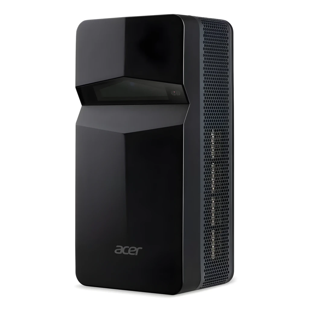 Acer Proyector PD1520Us 16GB negro, vista lateral: lente ultracorta, rejilla ventilación y puertos HDMI y USB visibles - Ítem2