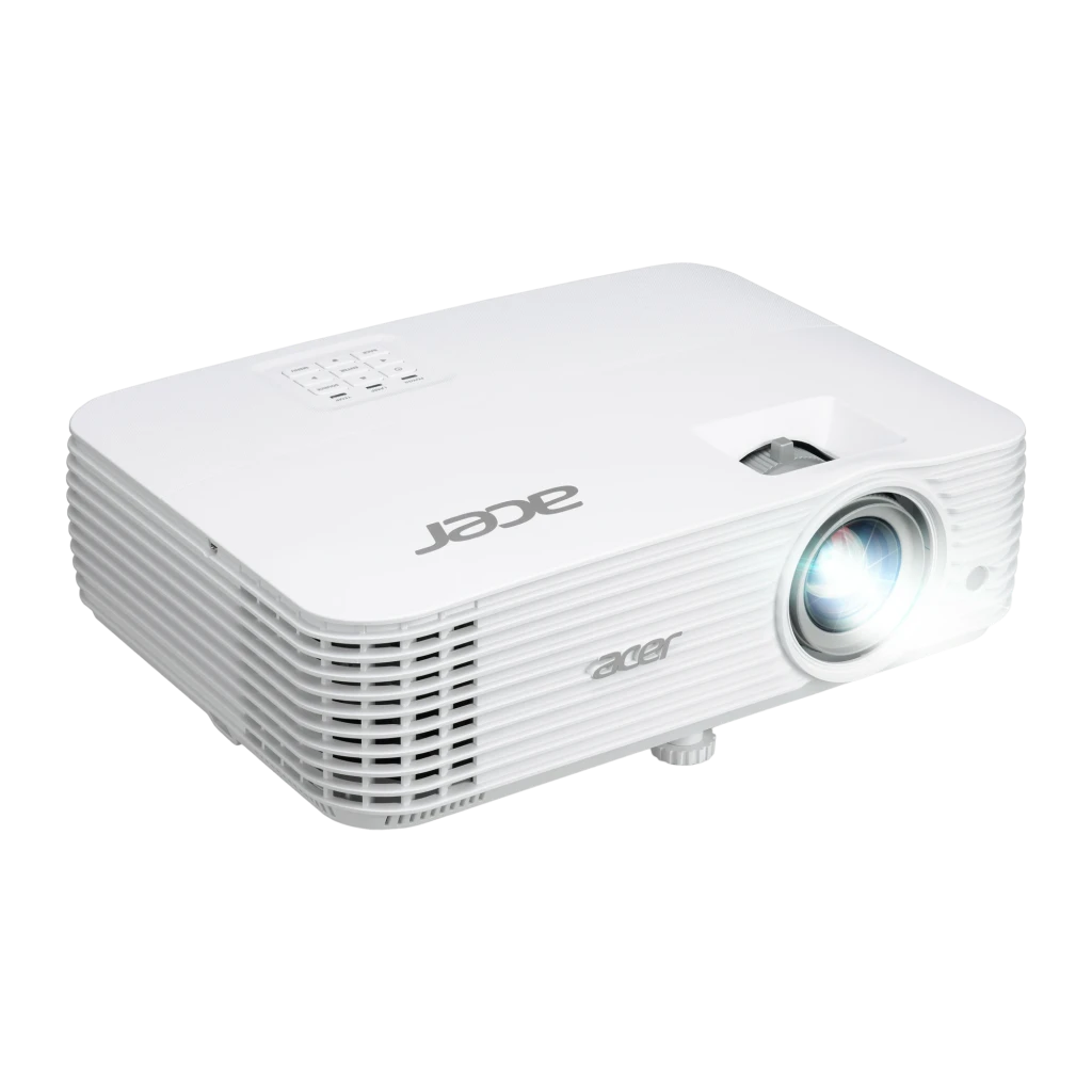 Acer Proyector H6543Ki DLP 1080p Blanco, vista frontal lateral: objetivo, rejillas de ventilación y panel de botones - Ítem1