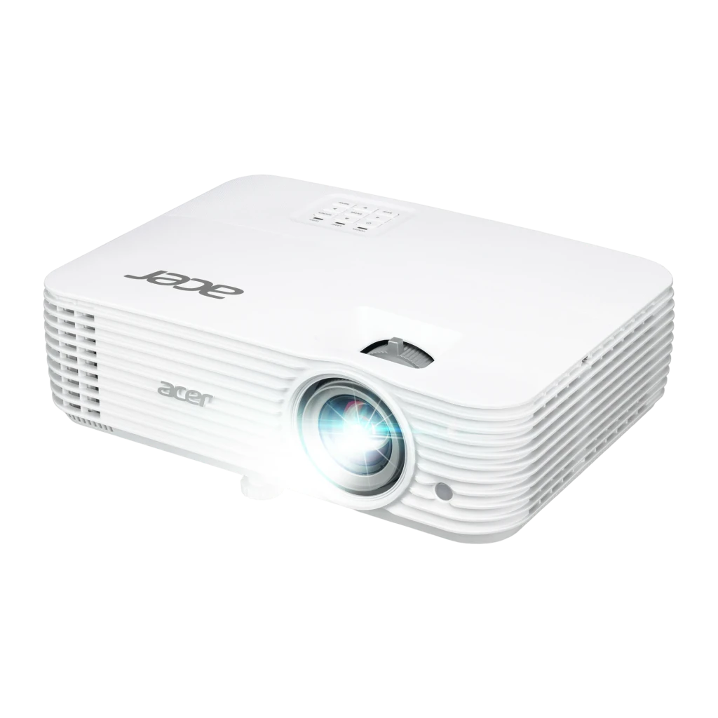 Acer Proyector H6543Ki DLP 1080p Blanco, vista frontal lateral: objetivo, rejillas de ventilación y panel de botones - Ítem2