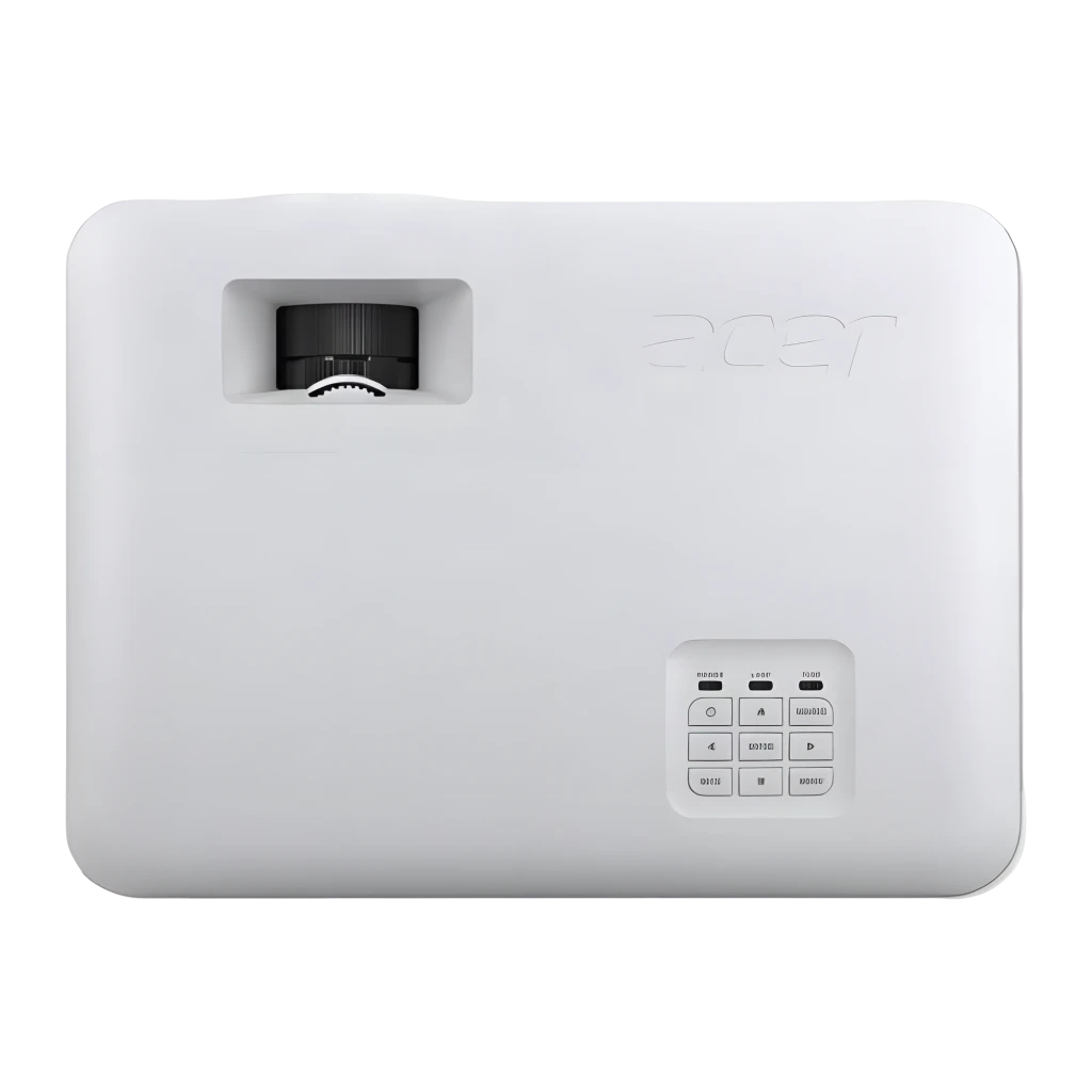 Acer Proyector HL6510ATV 4K UHD 4000lm DLP Blanco, vista frontal: objetivo iluminado, rejillas de ventilación y sensor IR - Ítem5