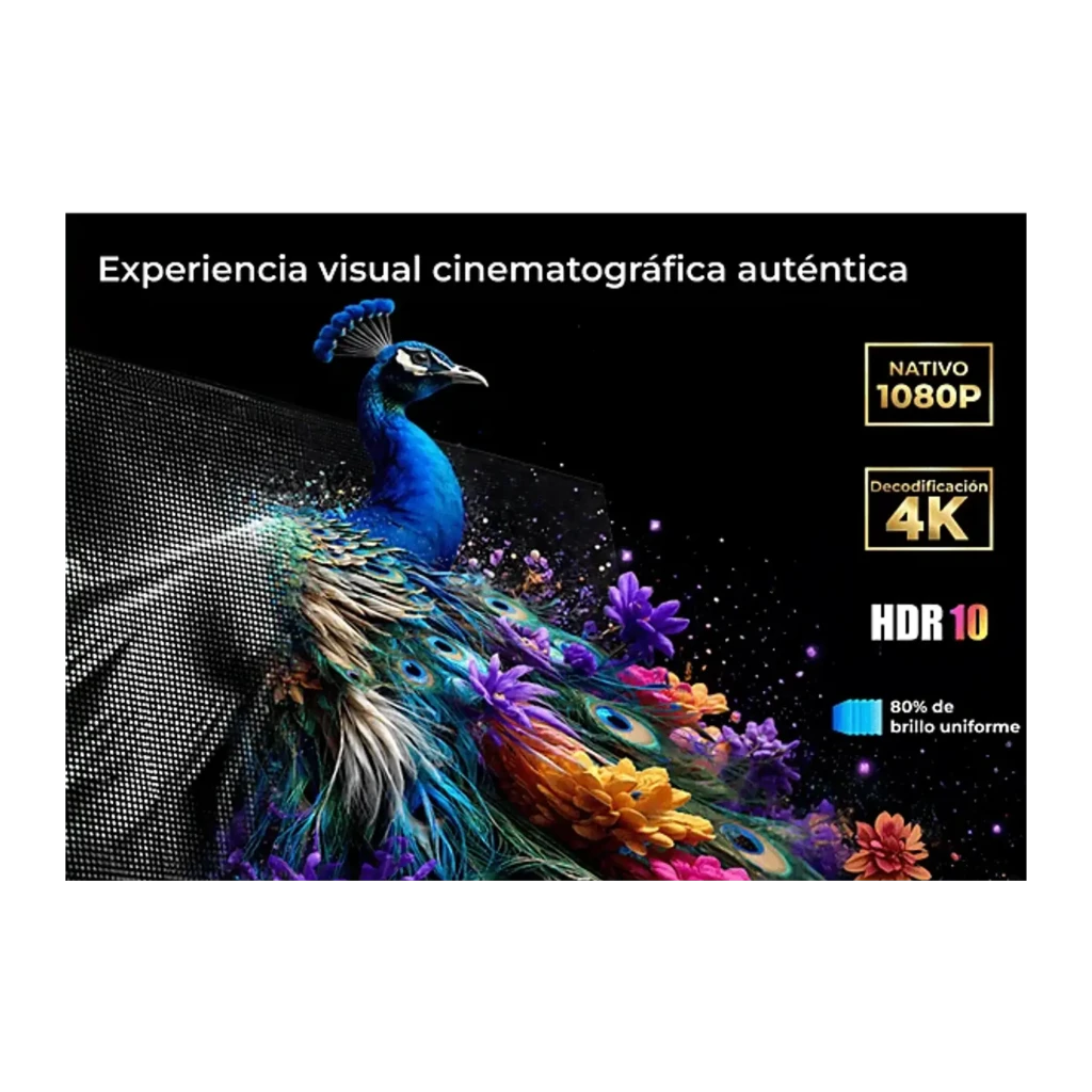 Ultimea Apollo P40 Projector gris, vista frontal en ángulo: lente iluminada, disco superior con logo y cuerpo metálico con - Ítem6