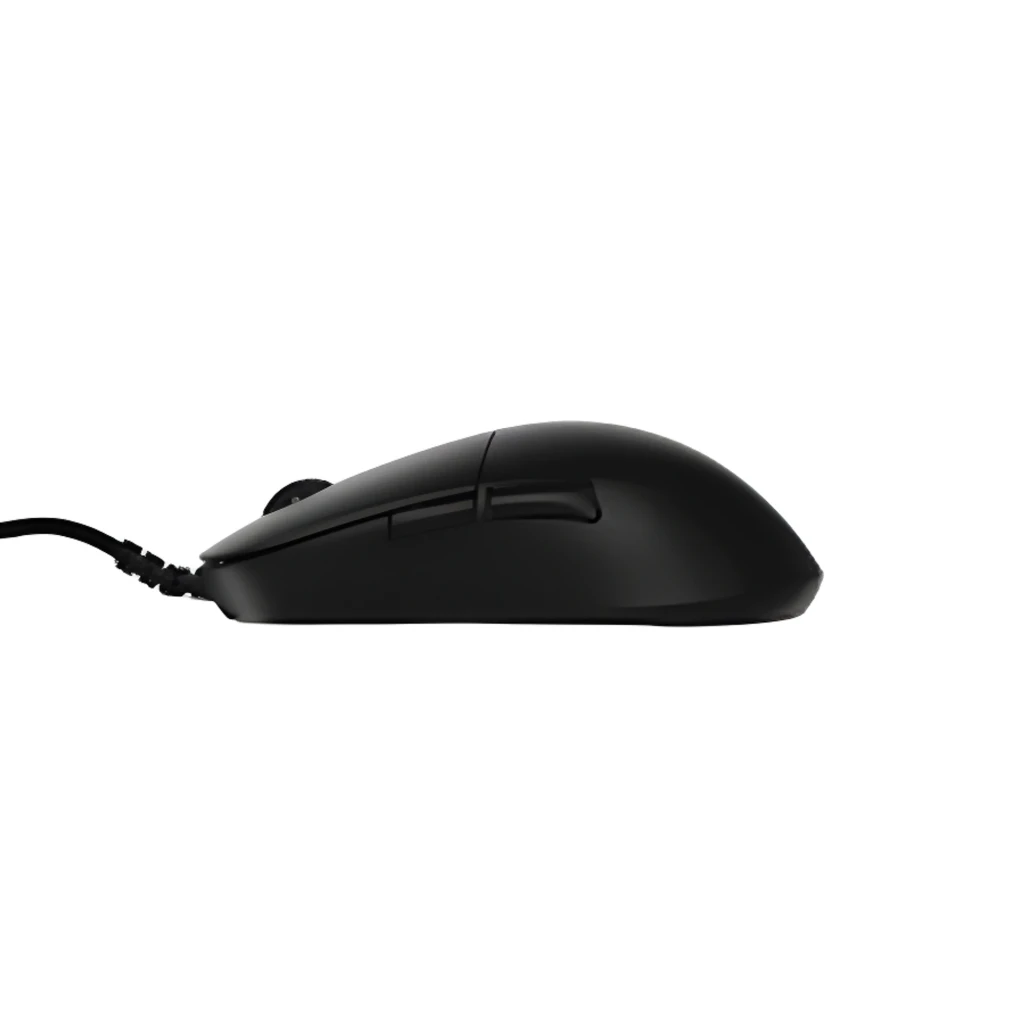 Endgame Gear XM2 8K noir, vue du dessus: molette centrale, texture perforée sur le corps et câble tressé visible - Ítem2