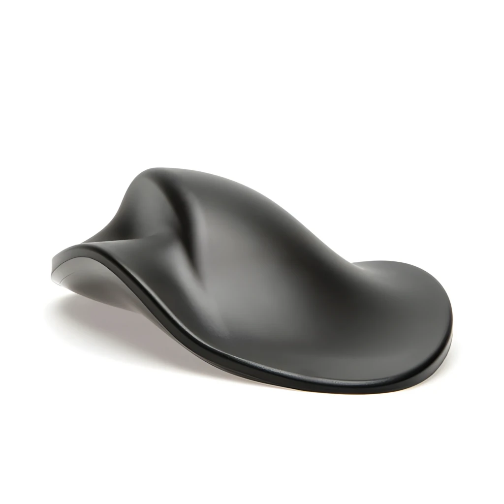 BakkerElkhuizen HandShoeMouse Inalámbrico Mano Derecha negro, vista lateral: perfil ergonómico elevado, rueda de - Ítem1