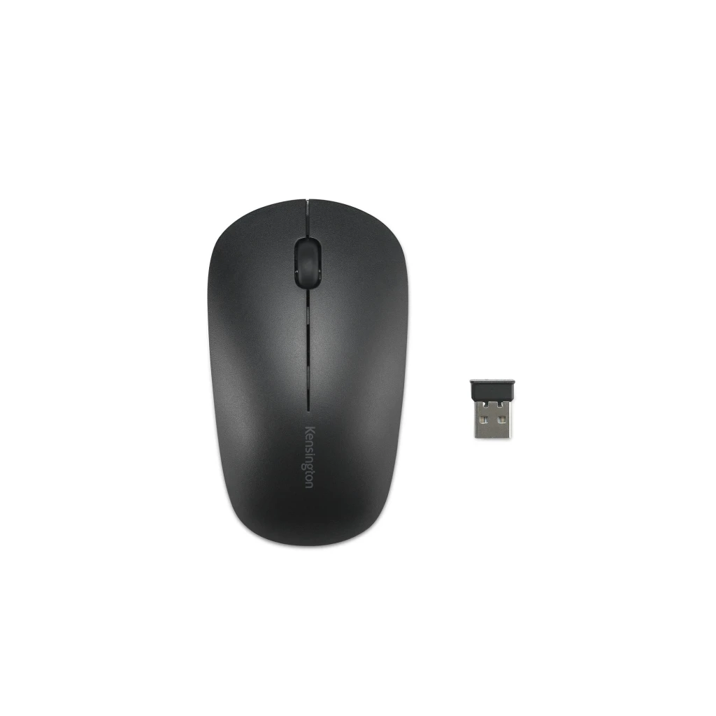 Kensington Clavier et souris KM150 EQ Noir, vue de dessus: clavier complet avec pavé numérique et souris sans fil noire - Ítem2