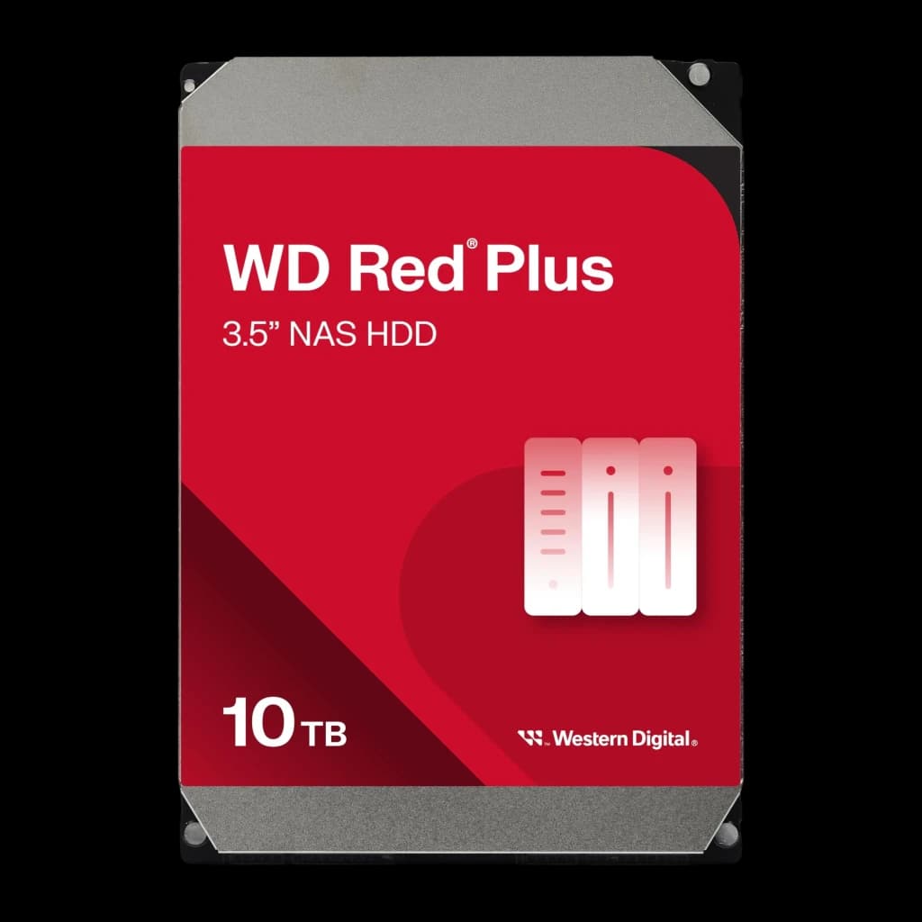 WD Disco duro interno Red Plus WD100EFGX 10 TB 3.5 pulgadas SATA III 7200 RPM vermelho - vista principal