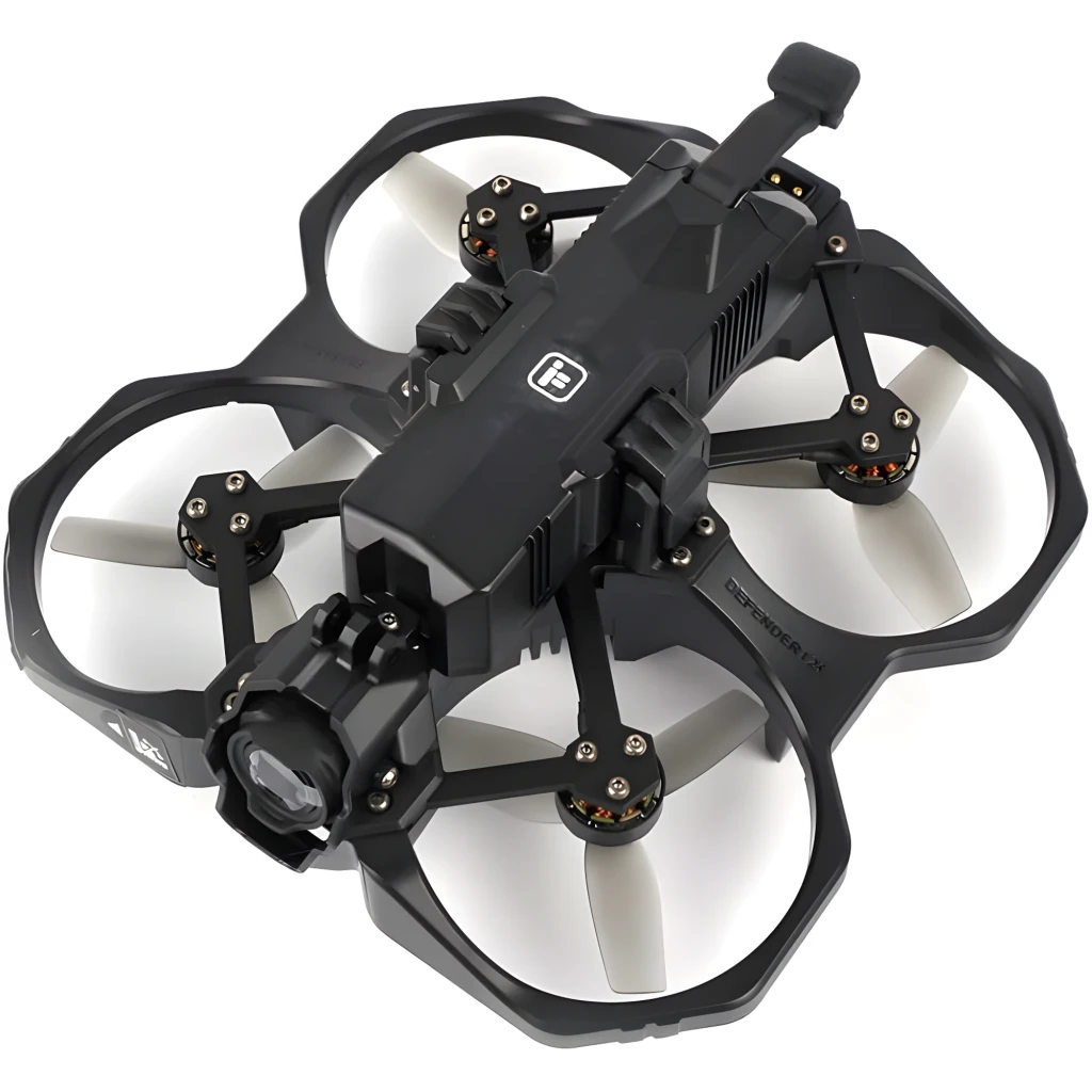 iFlight Drone FPV Defender 25 O4 4S HD Preto 4GB, vista diagonal frontal: chassi com protetores de hélice, câmera frontal e - Item2