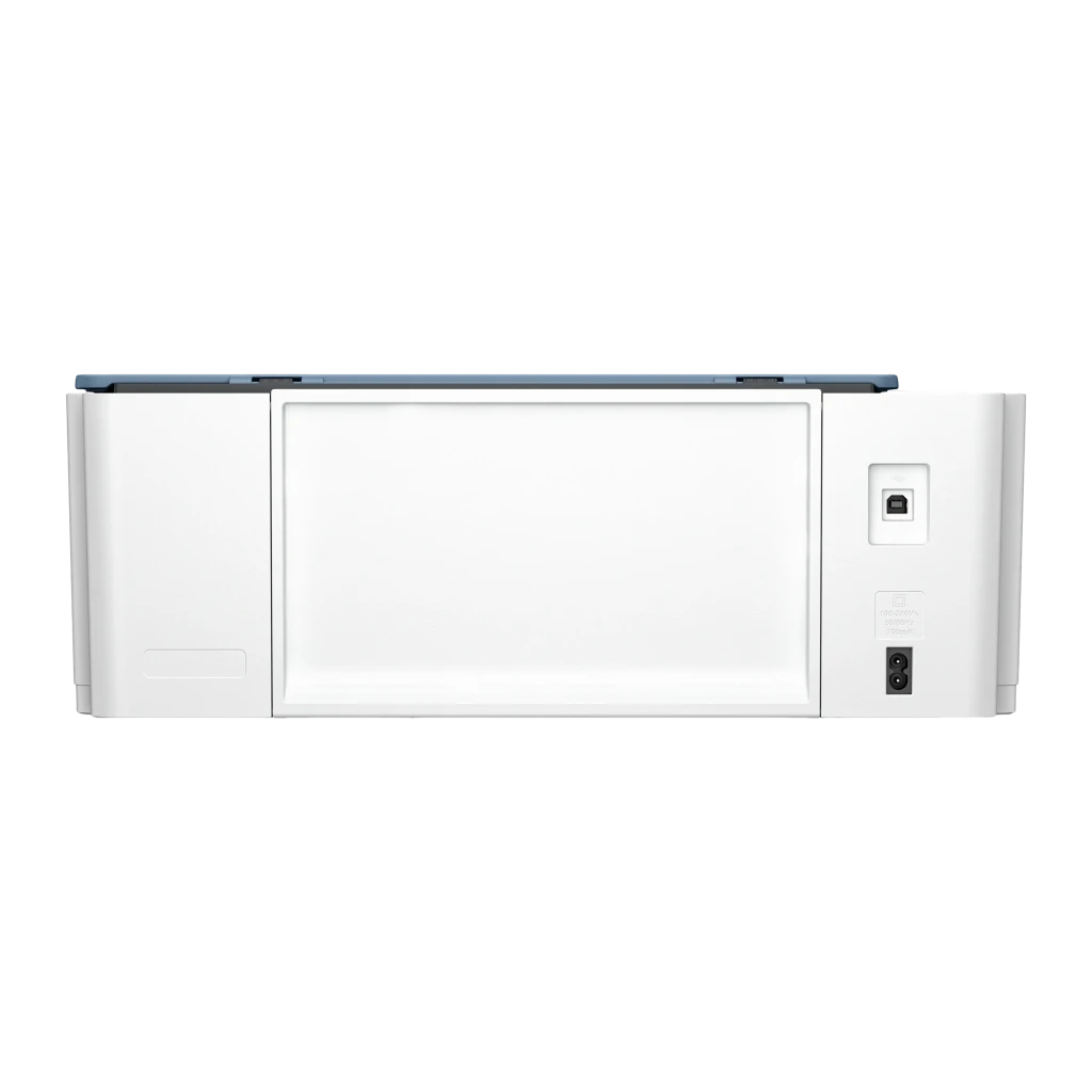 HP Impresora Multifunción Smart Tank 5106 Color, vista frontal izquierda: tapa azul, logo HP, depósitos negro cian magenta - Ítem2
