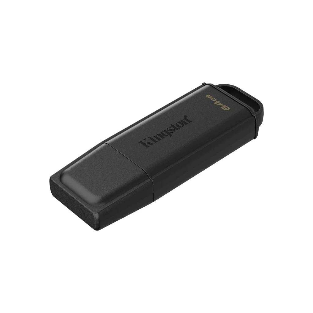 Kingston DataTraveler Exodia G2 64GB noir, vue latérale: connecteur USB-A exposé, logo Kingston et capacité 64GB en rose - Ítem1