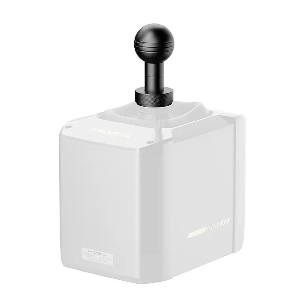 Moza Racing Alavancas de mudança ativas RS079 preto, vista frontal: duas alavancas pretas, uma esférica e uma cilíndrica com - Item4