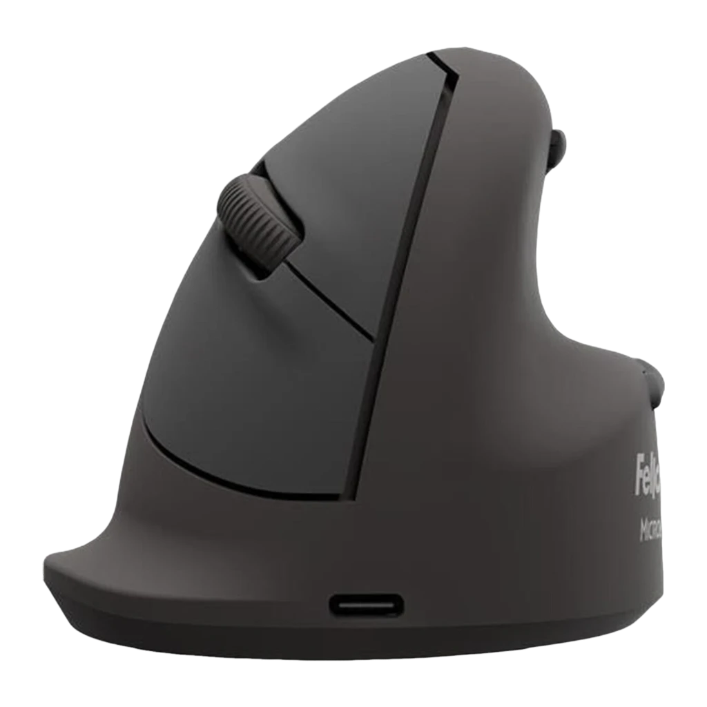 Fellowes Breyta Plus+ Large preto, vista superior: botões, zona texturizada antiderrapante e logótipo Fellowes Microban - Item1