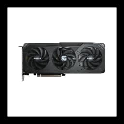 Gigabyte Radeon RX 9060 XT Gaming 16GB, vista frontal: tres ventiladores con logo Gigabyte, shroud negro texturizado
