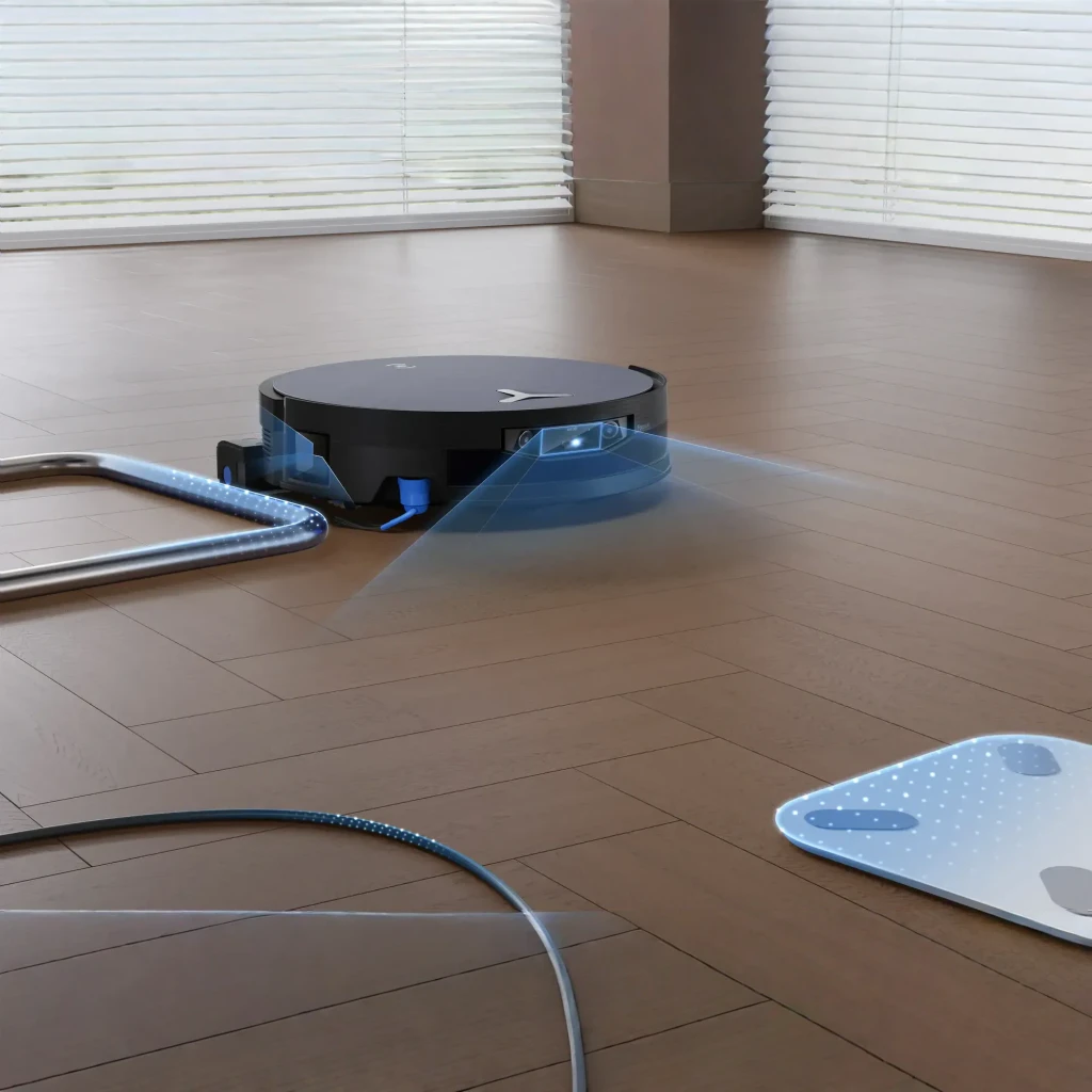 Ecovacs DEEBOT X12 OmniCyclone noir, kit avec base OmniStation: réservoir transparent avec filtre bleu et robot docké - Ítem8