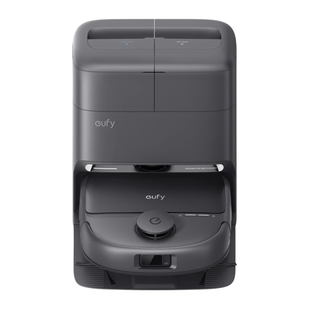 Eufy Robot Vacuum Omni C28 gris, vue en angle: robot aspirateur avec base de vidage automatique, capteur laser et caméra - Ítem1