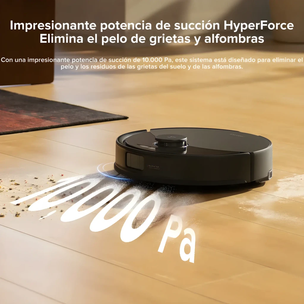 Roborock Robot aspirateur Q10 Pro noir, vue du dessus: robot avec appli compatible sur smartphone et montre connectée - Ítem2