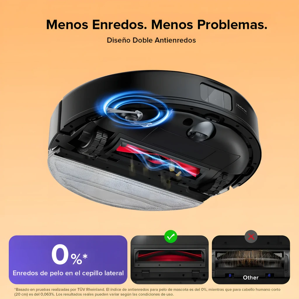 Roborock Robot aspirateur Q10 Pro noir, vue du dessus: robot avec appli compatible sur smartphone et montre connectée - Ítem3