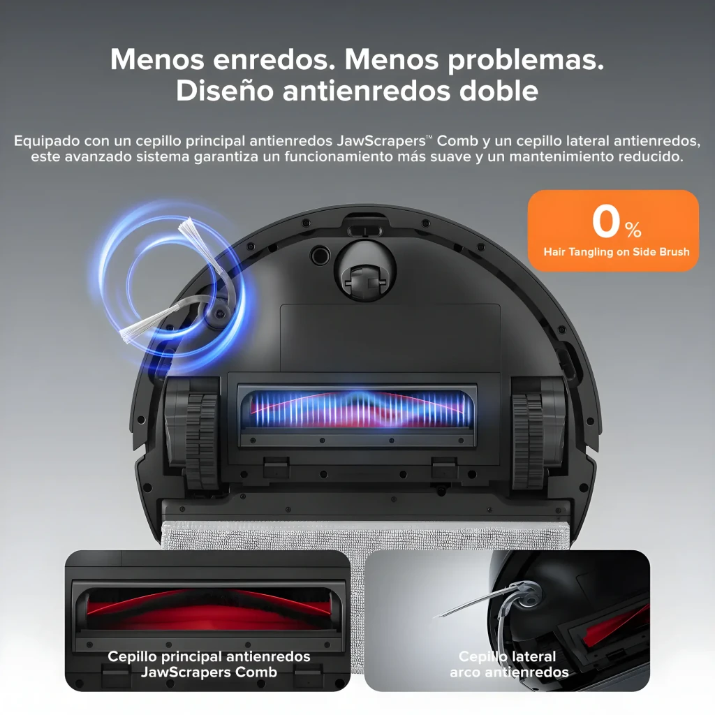 Roborock Robot aspirateur Q10 Pro noir, vue du dessus: robot avec appli compatible sur smartphone et montre connectée - Ítem5