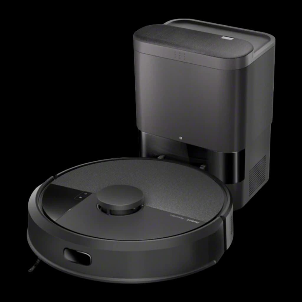 iRobot Roomba Combo 105 preto, kit completo: robô aspirador acoplado à base de esvaziamento automático preta, vista frontal