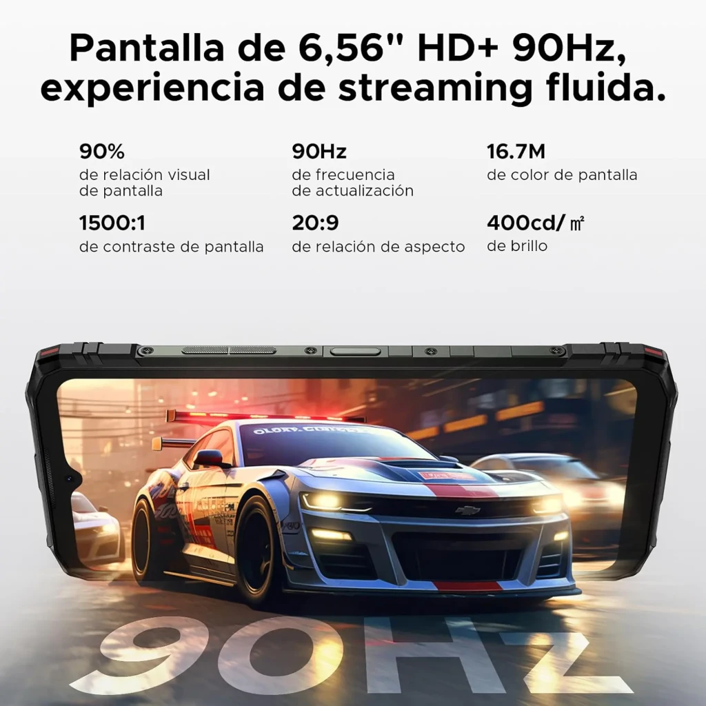 Doogee Blade 10 Pro Energy plata con pantalla 6,56 pulgadas IPS HD+, doble cámara trasera vertical, gran batería 6150 mAh y marco reforzado plateado - Ítem2