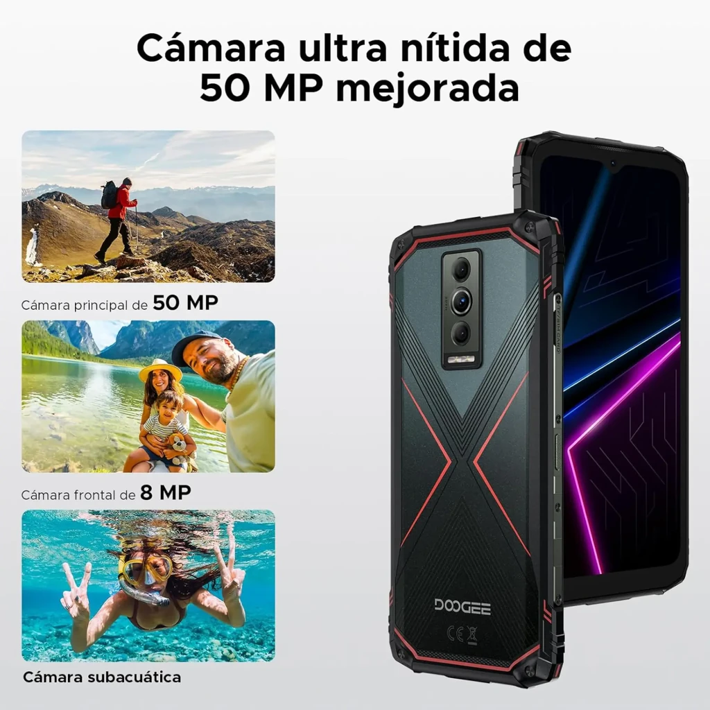 Doogee Blade 10 Pro Energy plata con pantalla 6,56 pulgadas IPS HD+, doble cámara trasera vertical, gran batería 6150 mAh y marco reforzado plateado - Ítem3