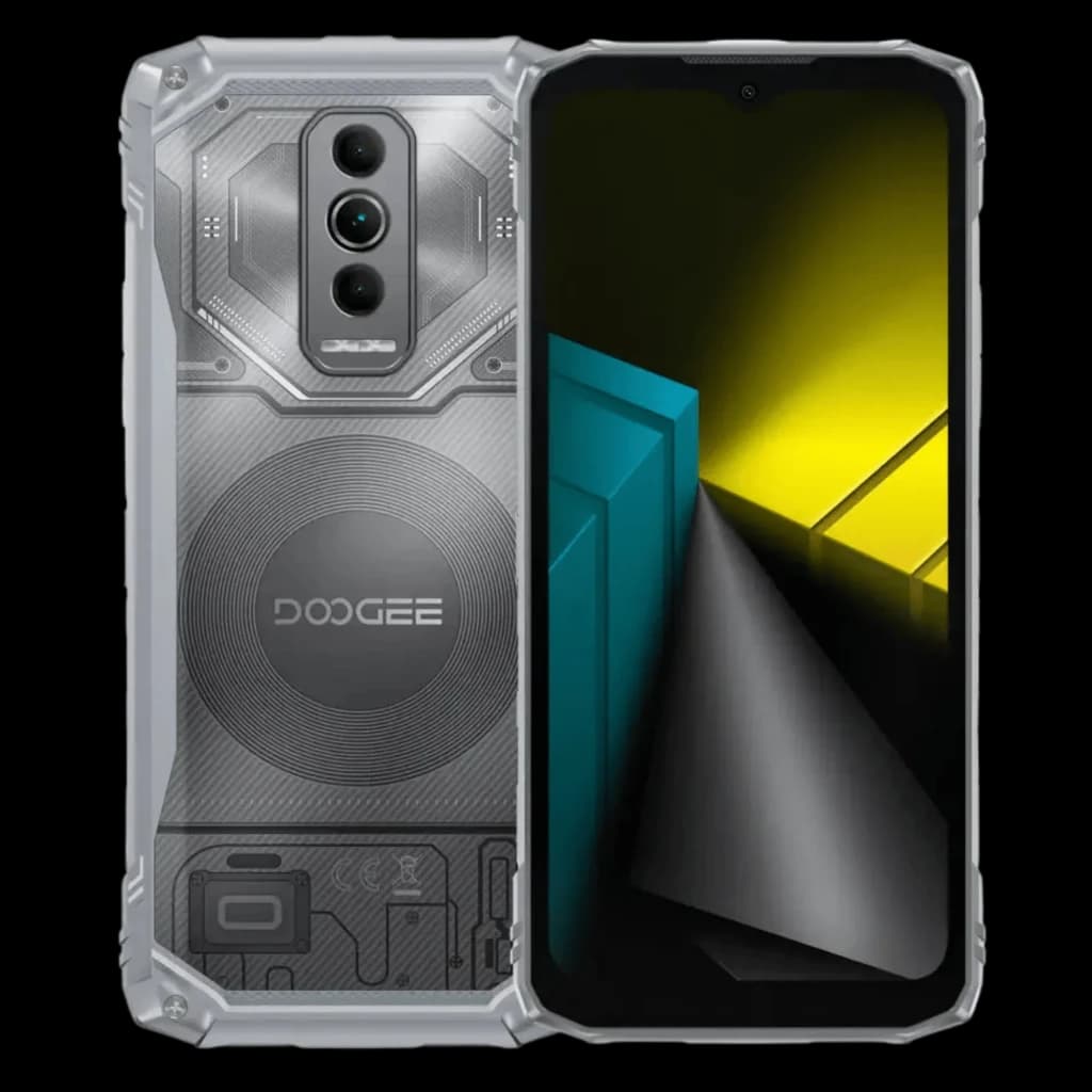 Doogee Blade 10 Ultra Energy 6GB/128GB Natural Rugged con carcasa transparente robusta, doble cámara trasera vertical y pantalla con notch tipo gota