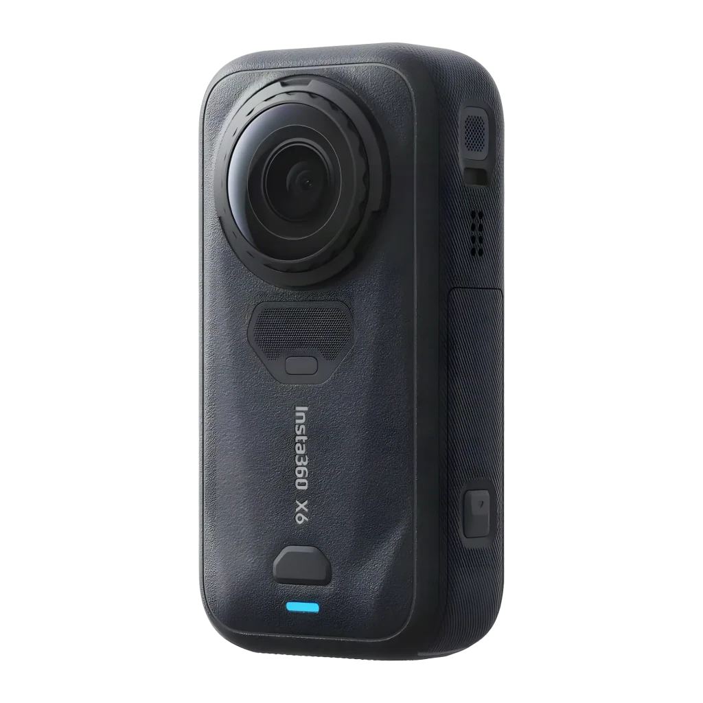 Cámara 360° Insta360 X6 con pantalla frontal, doble lente, palo de extensión, batería, base de carga y funda protectora; compacta y lista para 8K - Ítem5