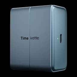 Auriculares Tradutores Timekettle W4 Plus Azul com estojo compacto azul metálico, acabamento fosco, LED indicador e porta USB-C frontal