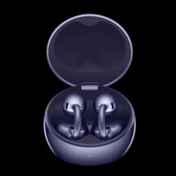 Estojo azul Huawei FreeClip 2 S com dois auriculares open-ear brilhantes; design curvo, base magnética e LED frontal verde. Bluetooth 6.0, até 38h.