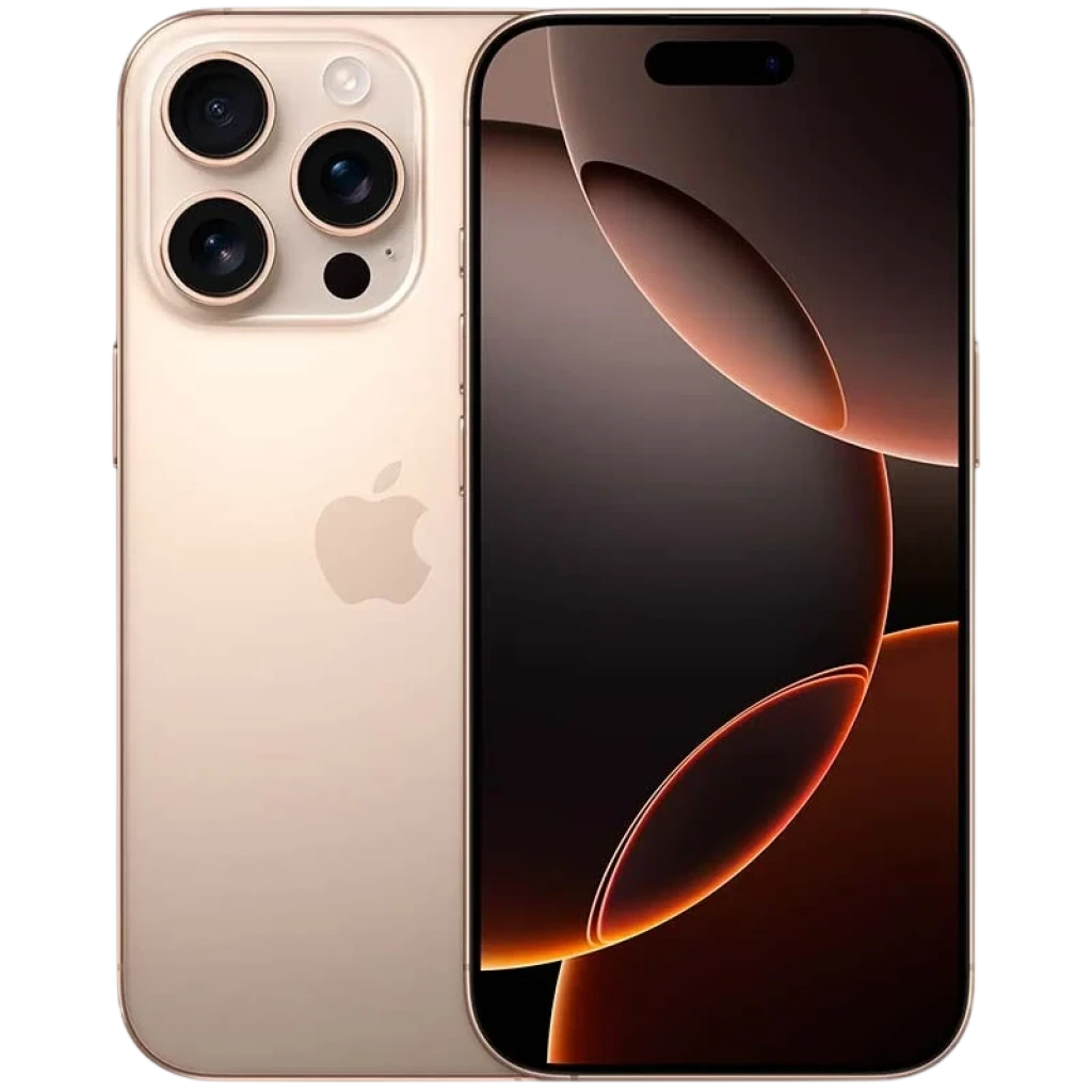 iPhone 16 Pro 5G 128 GB Titânio Deserto recondicionado Premium com tela ampla bordas finas e módulo triplo de câmeras com flash traseiro - Item