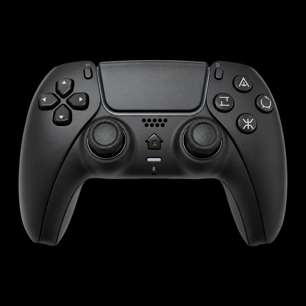 Powergaming Comando Sem Fios Compatível PS5 Preto com design ergonômico, botões táteis, dois analógicos, touchpad central e iluminação LED discreta